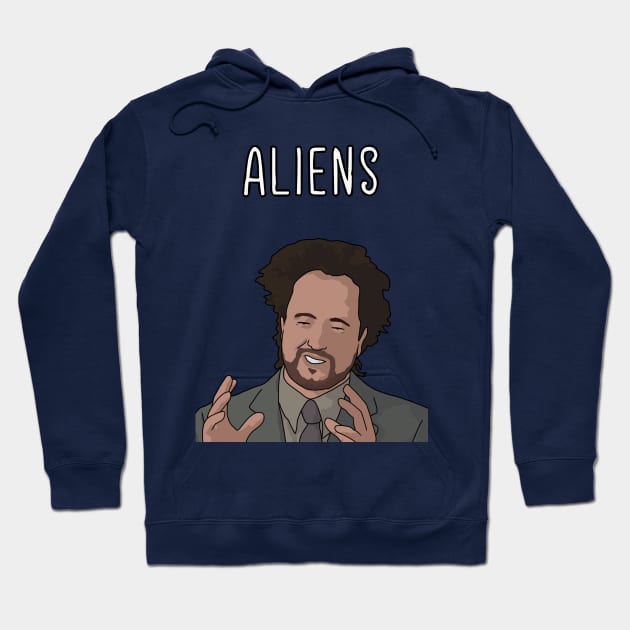 ALIENS GUY, History Channel, Ancient Alien, UFO, Area 51 Hoodie by Third Wheel Tees